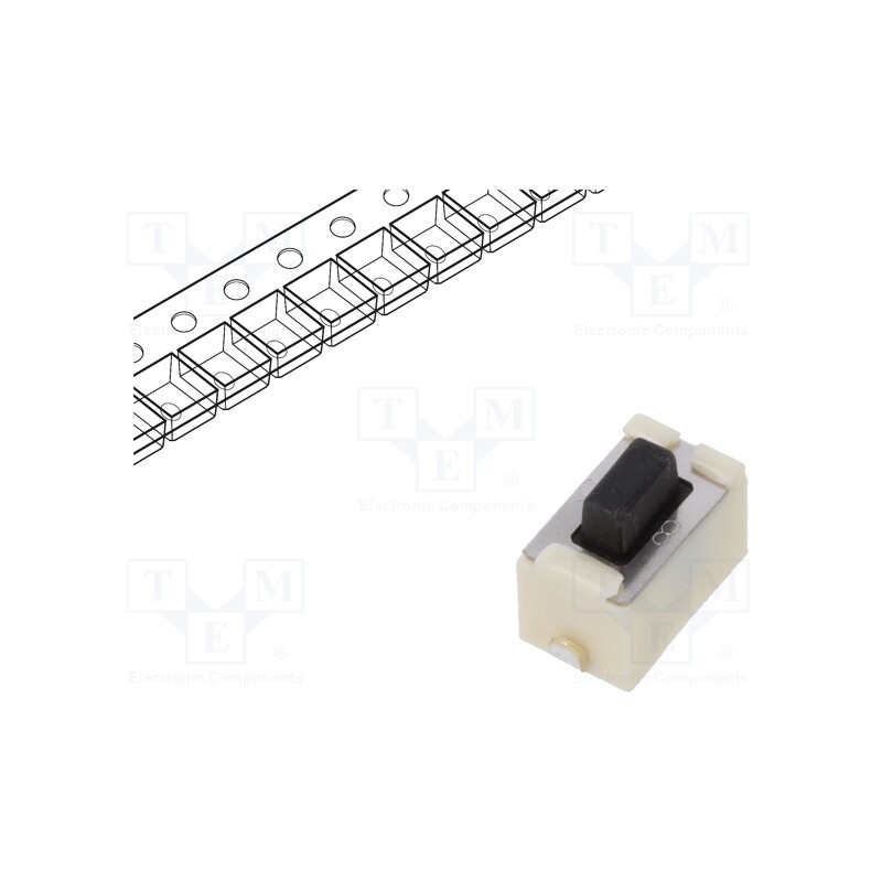2 pcs x PANASONIC - EVQ5PN05K - Microswitch TACT, SPST, Pos: 2, 0.05A/12VDC, SMT, 6x3.5x3.5mm, 5mm