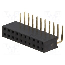 2 pcs x CONNFLY - DS1024-2*10R2 - Socket, pin strips, female, PIN: 20, angled 90°, 2.54mm, THT, 2x10