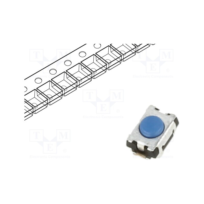 1 pcs x C&K - PTS820J20KPSMTR LFS - Microswitch TACT, SPST-NO, Pos: 2, 0.05A/12VDC, SMT, none, 2.5N