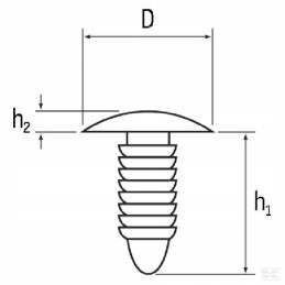 Pressure pin 416 mm, set of 5