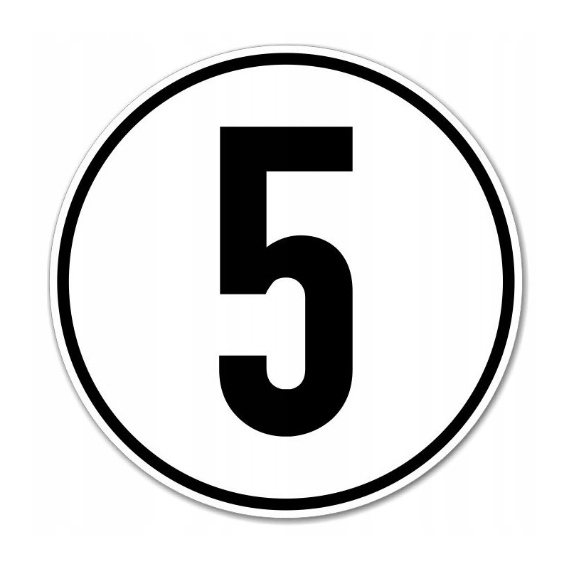 Sticker speed limit 5km sign diameter 16cm