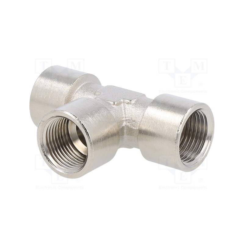 1 pcs x PNEUMAT-767078 - Push-in fitting, threaded,T-tap splitter, max.75bar, max.300°C