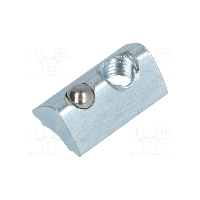 2 pcs x FATH - 96555 - Nut, for profiles, Width of the groove: 6mm, steel, zinc, T-slot