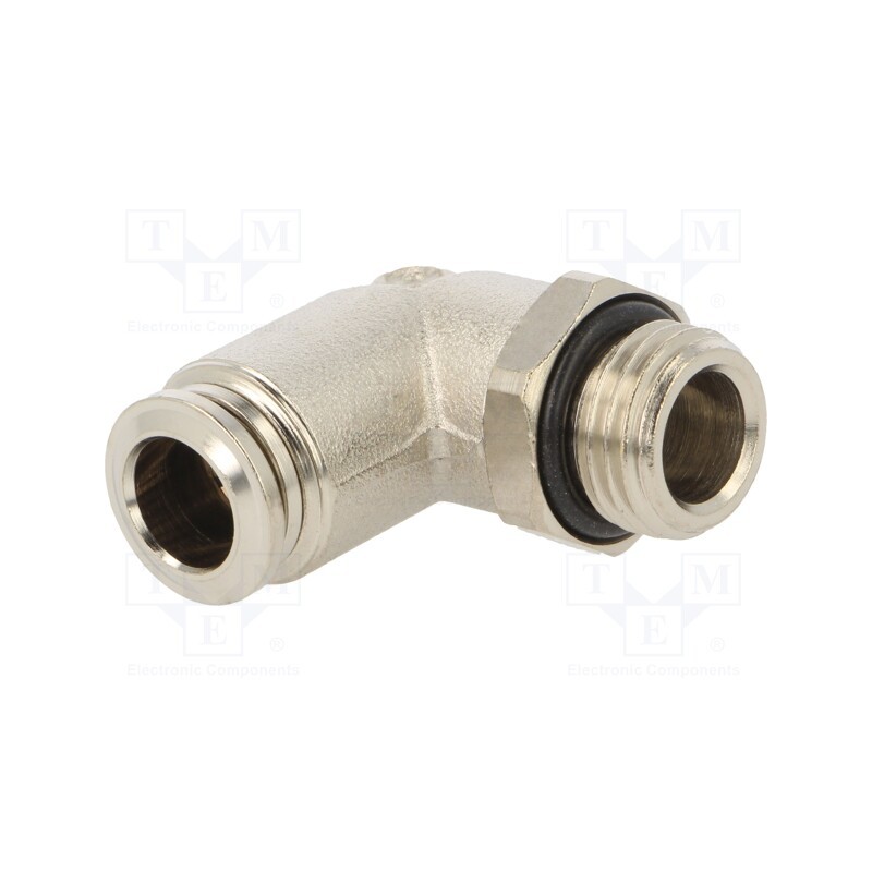1 pcs x AIGNEP-57116 8-1/4 - Push-in fitting, angled, -0.99÷20bar, nickel plated brass