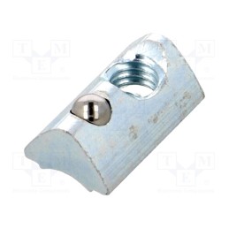 2 pcs x FATH - 96556 - Nut, for profiles, Width of the groove: 6mm, steel, zinc, T-slot