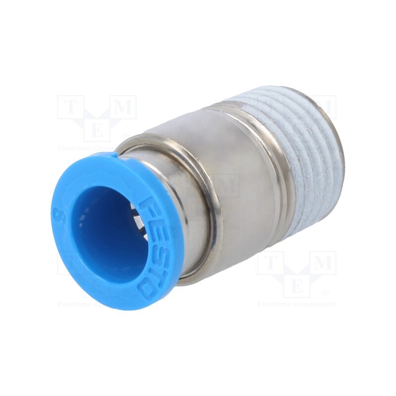 1 pcs x FESTO-153016 - Push-in fitting, straight, -0.95÷6bar, Gasket: NBR rubber, QS