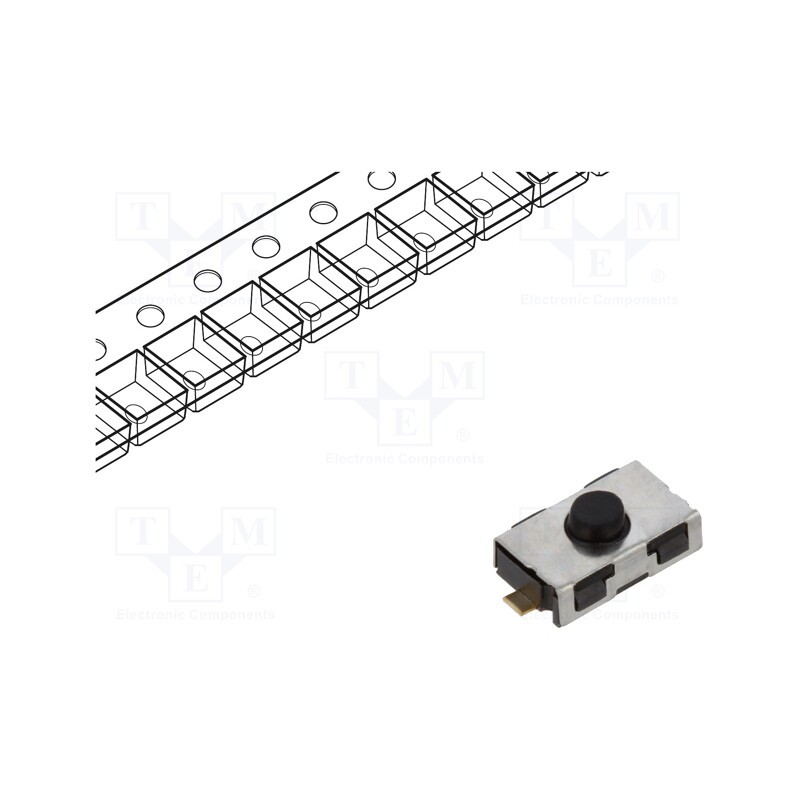 5 pcs x C&K - KSR252GLFS - Microswitch TACT, SPST-NO, Pos: 2, 0.05A/32VDC, SMT, 4.5N, 2.5mm