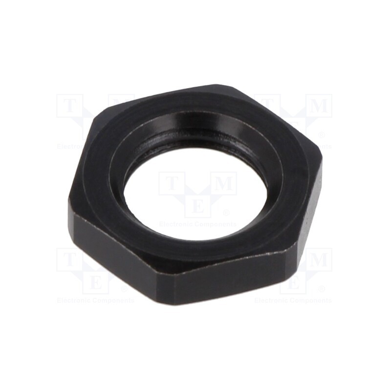2 pcs x ELESA+GANTER - GN 909-M10X1-BT - Nut, M10, 1, steel, Plating: oxidized, 15mm, black