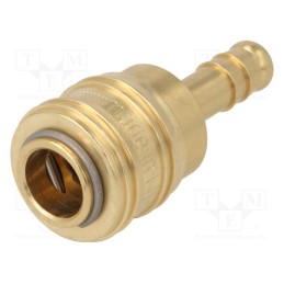 1 pcs x PNEUMAT-S26 WO8 - Quick connection coupling, straight, max.35bar, brass, D: 25mm
