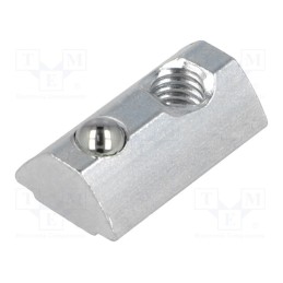 2 pcs x FATH - 96026 - Nut, for profiles, Width of the groove: 8mm, steel, zinc, T-slot