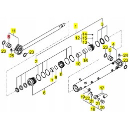 Yanmar arm sleeve 50x60x75 vio50 6a vio50 6b