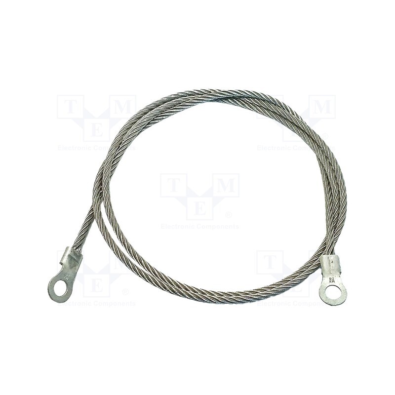 1 pcs x MUELLER ELECTRIC - AI-000505-36 - Ground/earth cable, ring terminal,both sides, Len: 0.91m