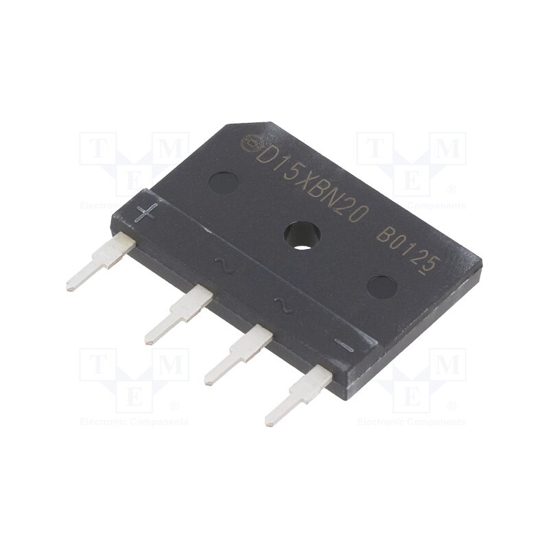1 pcs x SHINDENGEN - D15XBN20-7001 - Bridge rectifier: single-phase, Urmax: 200V, If: 15A, Ifsm: 200A
