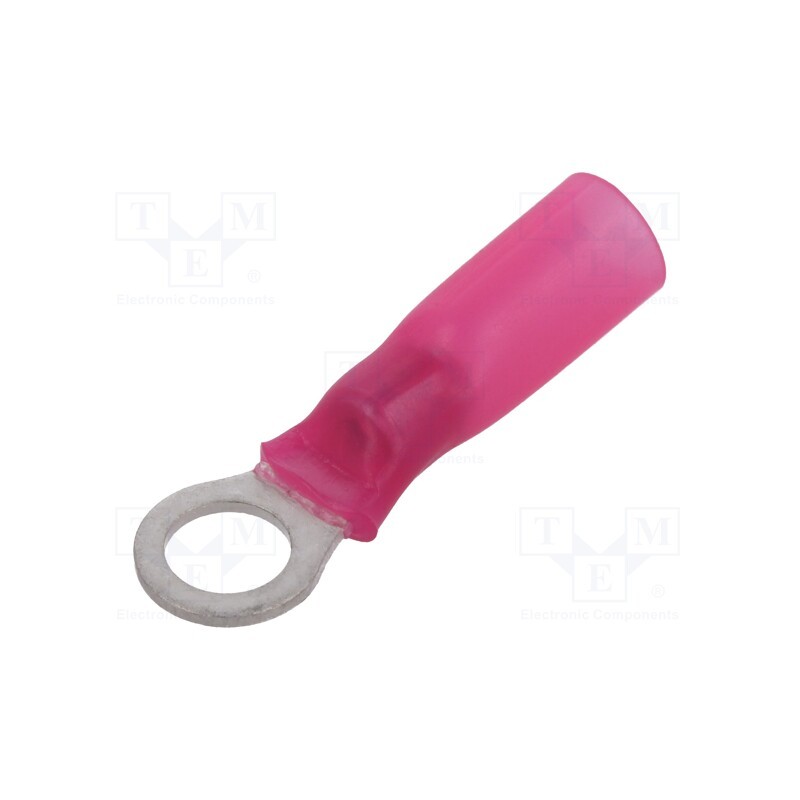 2 pcs x NINIGI - ST-082/R-T - Tip: ring, M5, Ø: 5.3mm, 0.5÷1.5mm2, crimped, for cable, red, 150°C