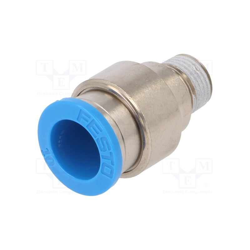 1 pcs x FESTO-190647 - Push-in fitting, threaded,straight, -0.95÷6bar, Thread: R 1/8'