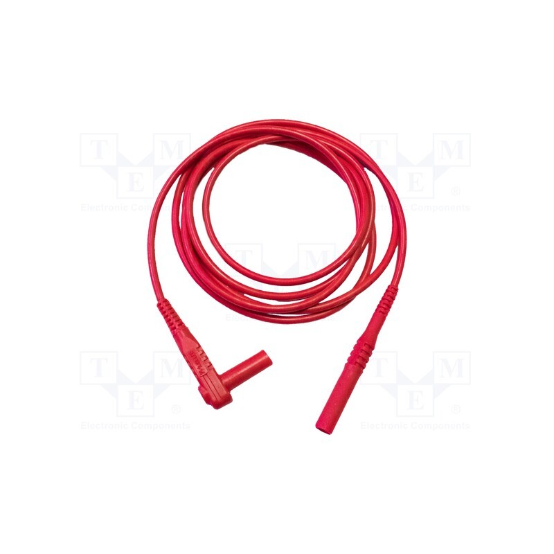 1 pcs x MUELLER ELECTRIC - BU-6162-M-39-2 - Test lead, 20A, banana plug 4mm,angular banana plug 4mm, Len: 1m