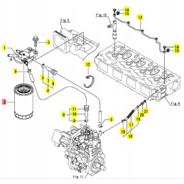 Yanmar long fuel filter sv100 vio75 vio80 c50r