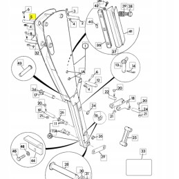 JCB backhoe loader cylinder pin 50x277
