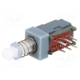 2 pcs x CANAL ELECTRONIC - PS909L-22 - Switch: push-button, Pos: 2, DPDT, 0.1A/30VDC, ON-ON, 100MΩ, THT