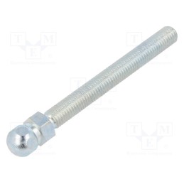 2 pcs x FATH - 098DM10090M - Pin, M10, Plunger mat: steel, Ø: 15mm, Plating: zinc, Spanner: 14mm