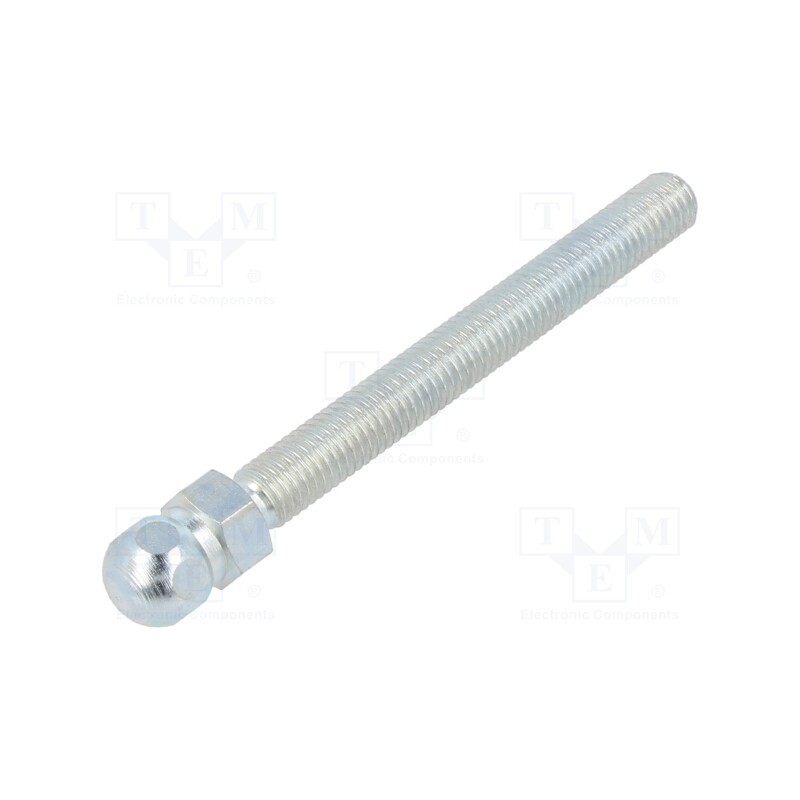 2 pcs x FATH - 098DM10090M - Pin, M10, Plunger mat: steel, Ø: 15mm, Plating: zinc, Spanner: 14mm