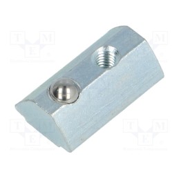2 pcs x FATH - 96024 - Nut, for profiles, Width of the groove: 8mm, steel, zinc, T-slot