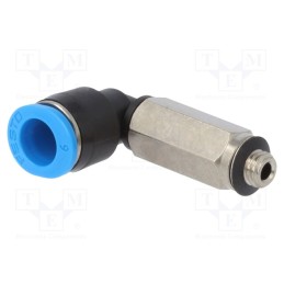 1 pcs x FESTO-153341 - Push-in fitting, threaded,angled 90°, -0.95÷6bar, Thread: M5