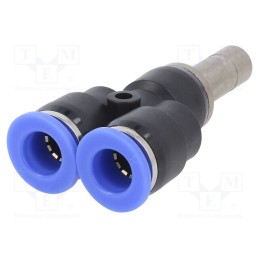 1 pcs x PNEUMAT-142.008-K - Plug-in connector, Y-Yap spliYYer, -0.95÷15bar, BLUELINE, 0÷60°C