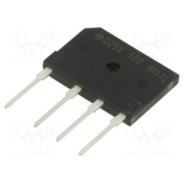 1 pcs x SHINDENGEN - D25XB100-7000 - Bridge rectifier: single-phase, Urmax: 1kV, If: 25A, Ifsm: 350A