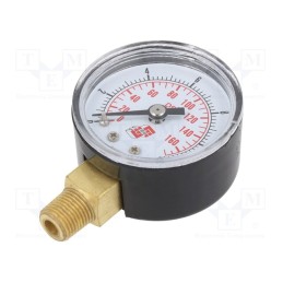 1 pcs x PNEUMAT-M40R.PL012G18 - Manometer, 0÷12bar, non-aggressive liquids,inert gases, 40mm