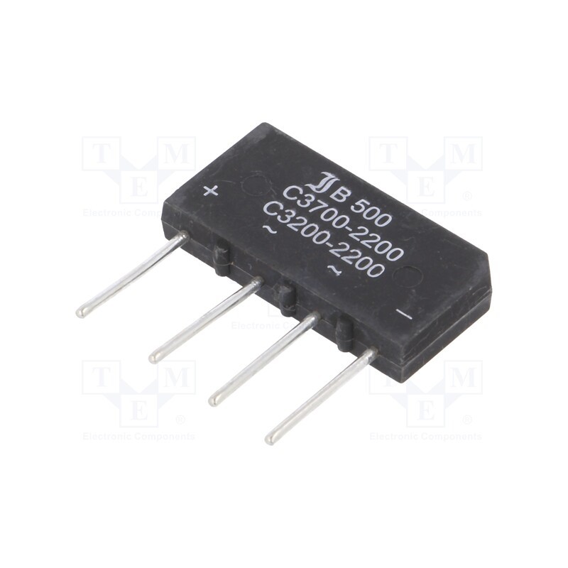 1 pcs x DIOTEC SEMICONDUCTOR - B500C3700A - Bridge rectifier: single-phase, Urmax: 1kV, If: 3.7A, Ifsm: 150A