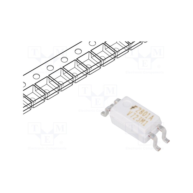 1 pcs x ONSEMI - HMHA2801AR2V - Optocoupler, SMD, Ch: 1, OUT: transistor, 3.75kV, Mini-flat 4pin