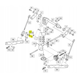 Swing shaft pin jd x950r 48 54 m166860
