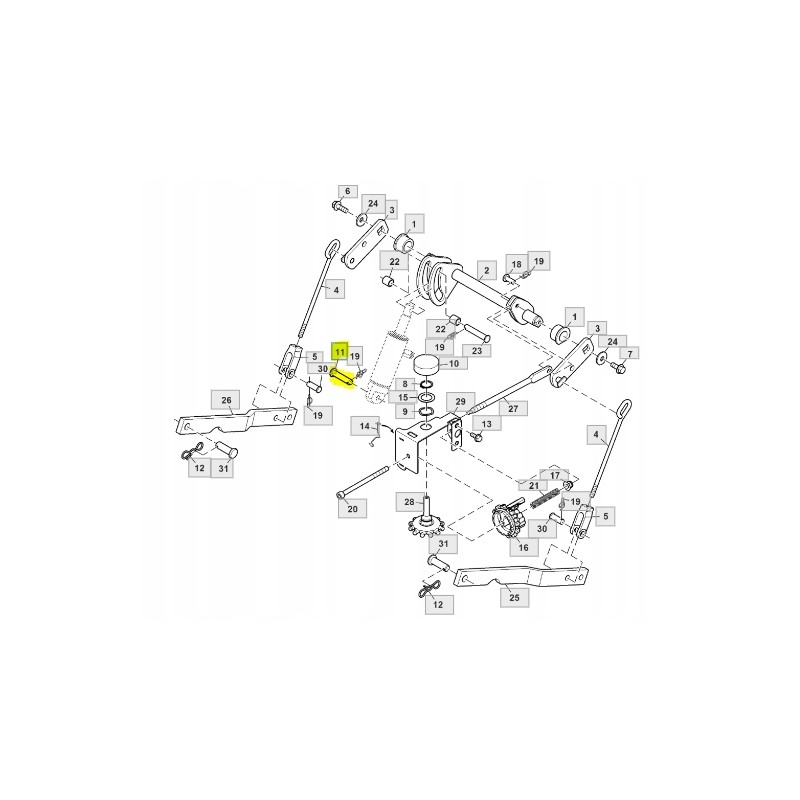 Swing shaft pin jd x950r 48 54 m166860