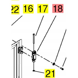 Yanmar door hinge element