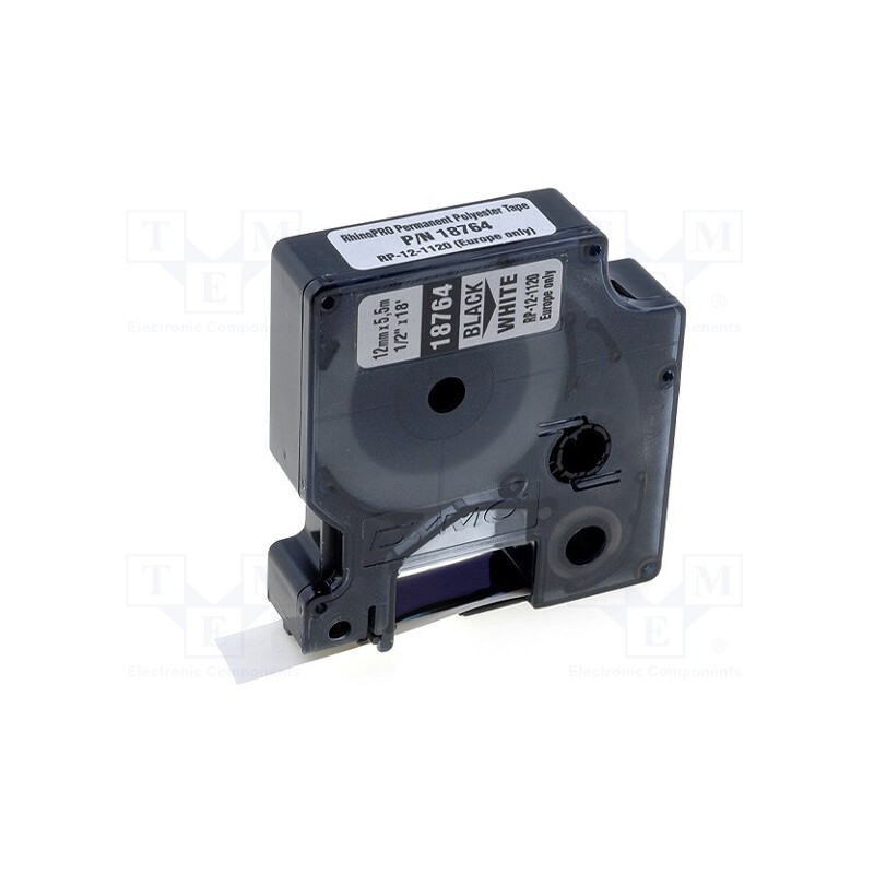 1 rol x DYMO - 18483 - Tape, 12mm, 5.5m, white, Character colour: black