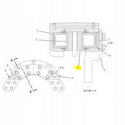 Brake pad left cat 613c 725c 730c 9c0567 4v7062
