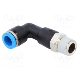 1 pcs x FESTO-153080 - Push-in fitting, angled 90°, -0.95÷6bar, Gasket: NBR rubber, QS