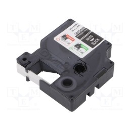 1 pcs x DYMO - 1805435 - Tape, 12mm, 5.5m, black, Character colour: white