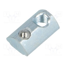 2 pcs x FATH - 96214 - Nut, for profiles, Width of the groove: 5mm, steel, zinc, T-slot