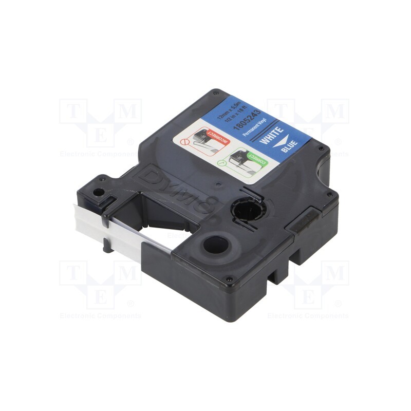 1 pcs x DYMO - 1805243 - Tape, 12mm, 5.5m, blue, Character colour: white