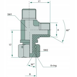 Hydraulic adapter tee g 3 8 inch 400 bar