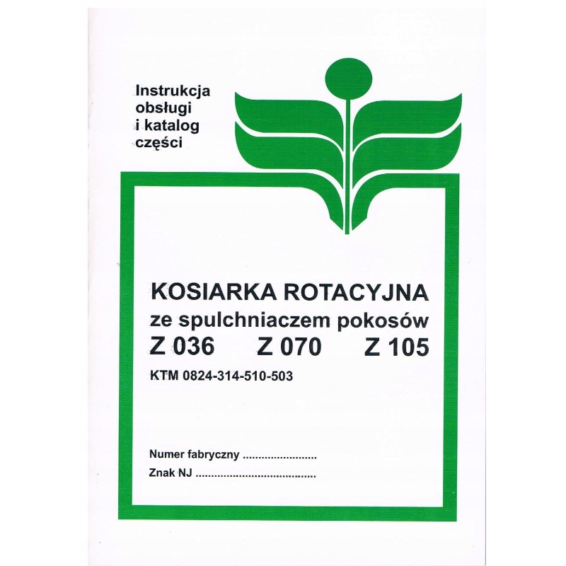 User manual for mower z036 z070 z105