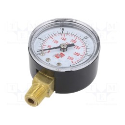1 pcs x PNEUMAT-M40R.PL025G18 - Manometer, 0÷25bar, non-aggressive liquids,inert gases, 40mm