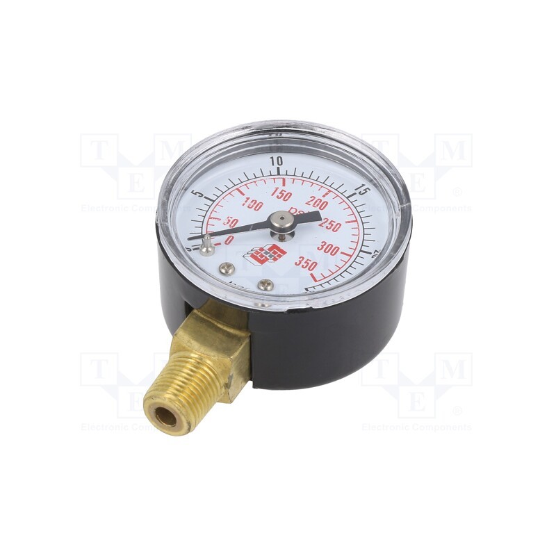 1 pcs x PNEUMAT-M40R.PL025G18 - Manometer, 0÷25bar, non-aggressive liquids,inert gases, 40mm
