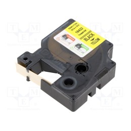 1 rol x DYMO - 18432 - Tape, 12mm, 5.5m, yellow, Character colour: black