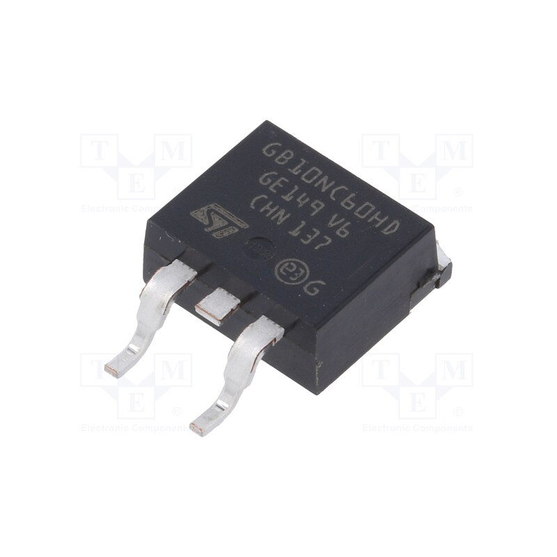 1 pcs x STMicroelectronics - STGB10NC60HDT4 - Transistor: IGBT, 600V, 10A, 65W, D2PAK