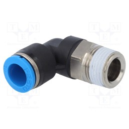 1 pcs x FESTO-153052 - Push-in fitting, angled 90°, -0.95÷6bar, Gasket: NBR rubber, QS