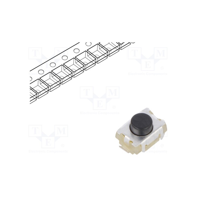 5 pcs x C&K - PTS820J25MSMTR LFS - Microswitch TACT, SPST-NO, Pos: 2, 0.05A/12VDC, SMT, none, 1.6N