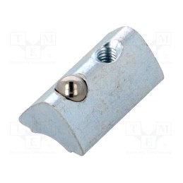 2 pcs x FATH - 96553 - Nut, for profiles, Width of the groove: 6mm, steel, zinc, T-slot